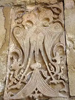 A double-headed eagle relief, 13th century, Divriği Great Mosque and Hospital, Sivas Province