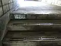 Step number 486, the final step when ascending from the underground platform