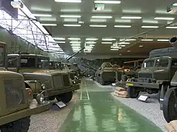 Exposition of military trucks