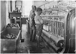 Doffers in Cherryville Mfg. Co., N.C. Lewis Hine 1909