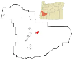 Location of Glide, Oregon