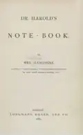 "Dr. Harold's Note-book"