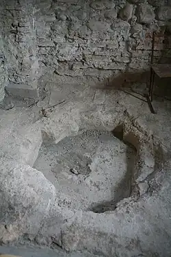 Baptismal font before the reconstruction