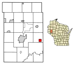 Location of Elk Mound in Dunn County, Wisconsin.