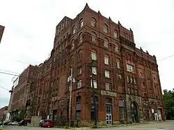 The old Duquesne Brewing Company Building, built in 1899, at Mary and 21st Streets.