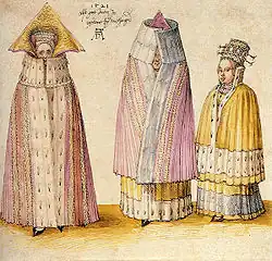 Three Mighty Ladies from Livonia by Albrecht Dürer (1521) watercolour, Paris, Musee du Louvre