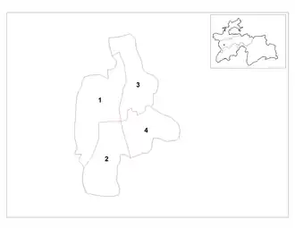 Districts of Dushanbe.