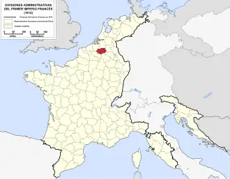 Location of Dyle in France (1812)