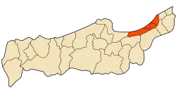 Location of Bou Ismaïl within Tipaza Province
