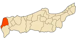 Location of Damous within Tipaza Province