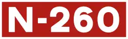National road N-260 shield}}