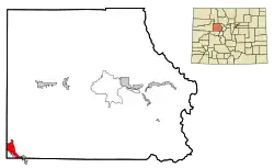 Location of the El Jebel CDP in Eagle County, Colorado.