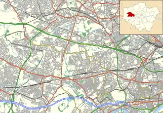 Three Bridges, London is located in London Borough of Ealing
