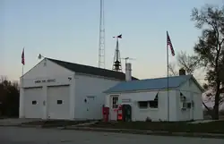 Post office and fire department buildings