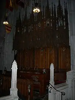 East choir reredos (c.1920).