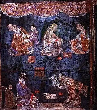 Han purple and Han blue were synthetic colors made by artisans in China during the Han dynasty (206 BC to 220 AD) or even earlier.