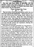 Eclipse Race Course Results, Day 2, Published The Times Picayune Sun Mar 19 1837