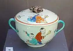 Chinoiserie ecuelle (matching saucer not shown), France, Chantilly porcelain, c. 1735–1740, soft-paste porcelain