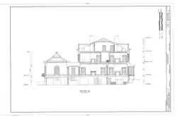 Cross-Section of Edgewater, measured about 1974.