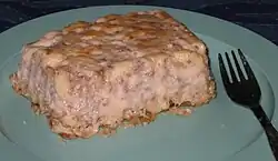 Finnish prepared macaroni casserole