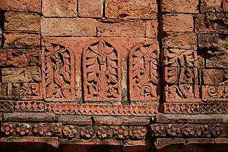 Terracotta carvings on the walls