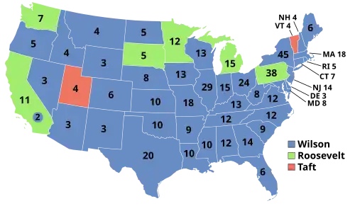 Theodore Roosevelt won six states in 1912, four more than sitting president William Howard Taft.