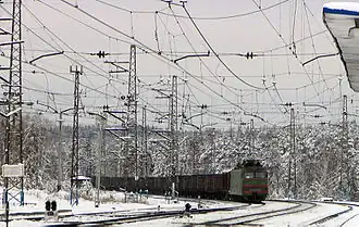 Electric train in Russia