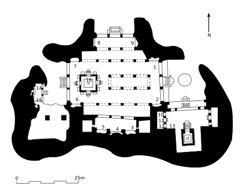 Plan of the 6th-century main-cave temple at Elephanta