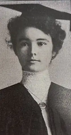 Elizabeth Barr in the 1908 Kaw Yearbook from Washburn University