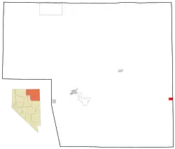 Location of West Wendover, Nevada