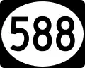 Highway 588 marker