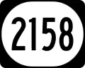 Kentucky Route 2158 marker