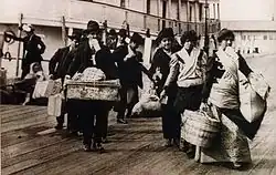Italian immigrants arriving in Colombia