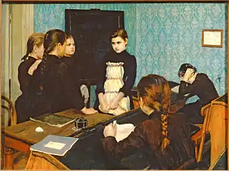 New Girl at School (1892), oil on canvas – State Tretyakov Gallery