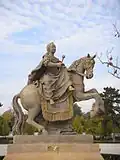 Statue of Empress Maria Theresia of Austria in the gardens of the Grassalkovich Palace