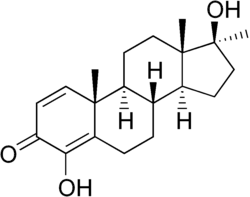 Skeletal formula of the enestebol molecule