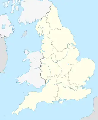 Map of the United Kingdom with mark showing location of The Hawthorns