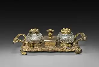England or America, 19th century&nbsp;— Inkwell Set - 1961.172 - Cleveland Museum of Art