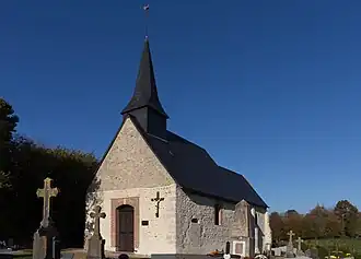 The church in Englesqueville-en-Auge