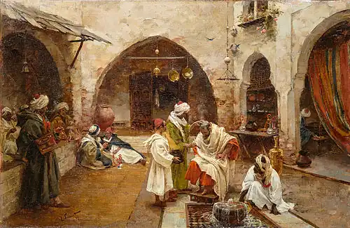 The Barber at the Souk by Enrique Simonet, 1897
