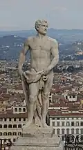 Statue of Hercules in the Giardino Bardini of Florence
