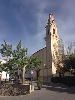 A church in Fuentes de Ayódar.