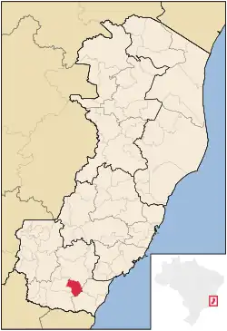 Location in Espírito Santo state