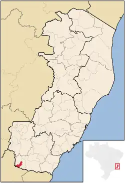 Location in Espírito Santo state