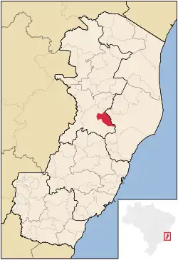 Location of Marilândia in Espírito Santo