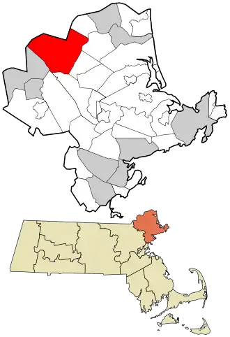 Location in Essex County, Massachusetts