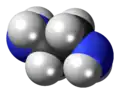 Space-filling model of ethylenediamine