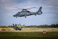 Lithuanian Air Forces aircraft with the Double Cross of the Jagiellonians in 2016