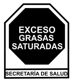 Excess saturated fats warning seal