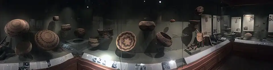 Pomo baskets on exhibit